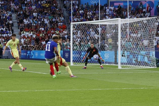 Désiré Doué of France, Football, Men s Gold Medal Match between France and Spain during the Olympic Games, Olympische Spiele, Olympia, OS Paris 2024 on 9 August 2024 at Parc des Princes in Paris, France - Photo Gregory Lenormand DPPI Media Panoramic OLYMPIC GAMES PARIS 2024 - 09 08 DPPI Panoramic  21024017_GRL_66257