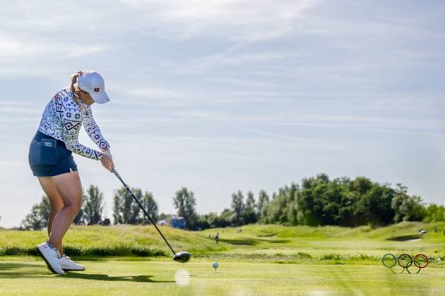 240810 Madelene Stavnar of Norway during the final round of the women s individual stroke play golf during day 15 of the Paris 2024 Olympic Games, Olympische Spiele, Olympia, OS on August 10, 2024 in Paris. Photo: Petter Arvidson BILDBYRAN kod PA PA0868 golf olympic games olympics os ol olympiska spel olympiske leker paris 2024 paris-os paris-ol bbeng dam Copyright: PETTERxARVIDSON BB240810PA016