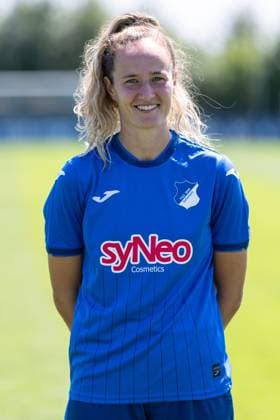 Fabienne Dongus (TSG, 33), Einzelbild, Einzelfoto, Aktion, Action, Porträt, Portrait, 29.07.2024, St.Leon-Rot (Deutschland), Fussball, Frauen, TSG 1899 Hoffenheim Porträttermin 2024 25