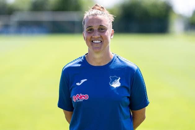 Mirella Junker (Co-Trainerin, TSG), Einzelbild, Einzelfoto, Aktion, Action, Porträt, Portrait, 29.07.2024, St.Leon-Rot (Deutschland), Fussball, Frauen, TSG 1899 Hoffenheim Porträttermin 2024 25