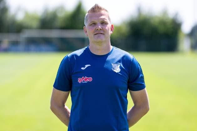 Markus Bittner (Torwarttrainer, TSG), Einzelbild, Einzelfoto, Aktion, Action, Porträt, Portrait, 29.07.2024, St.Leon-Rot (Deutschland), Fussball, Frauen, TSG 1899 Hoffenheim Porträttermin 2024 25