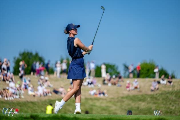 240810 Linn Grant of Sweden during the final round of the women s individual stroke play golf during day 15 of the Paris 2024 Olympic Games, Olympische Spiele, Olympia, OS on August 10, 2024 in Paris. Photo: Petter Arvidson BILDBYRAN kod PA PA0868 golf olympic games olympics os ol olympiska spel olympiske leker paris 2024 paris-os paris-ol bbeng dam Copyright: PETTERxARVIDSON BB240810PA020