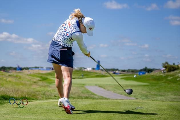 240810 Celine Borge of Norway during the final round of the women s individual stroke play golf during day 15 of the Paris 2024 Olympic Games, Olympische Spiele, Olympia, OS on August 10, 2024 in Paris. Photo: Petter Arvidson BILDBYRAN kod PA PA0868 golf olympic games olympics os ol olympiska spel olympiske leker paris 2024 paris-os paris-ol bbeng dam Copyright: PETTERxARVIDSON BB240810PA041
