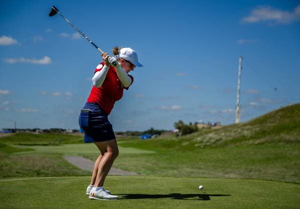 240810 Manon De Roey of Belgium during the final round of the women s individual stroke play golf during day 15 of the Paris 2024 Olympic Games, Olympische Spiele, Olympia, OS on August 10, 2024 in Paris. Photo: Petter Arvidson BILDBYRAN kod PA PA0868 golf olympic games olympics os ol olympiska spel olympiske leker paris 2024 paris-os paris-ol bbeng dam grappa33 Copyright: PETTERxARVIDSON BB240810PA045