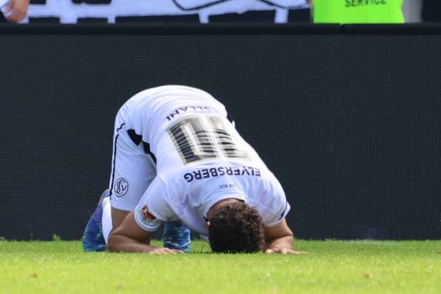 10.08.2024, Fussball, Herren, 2. Bundesliga, Saison 2024 2025, SV 07 Elversberg - 1. FC Köln, Torjubel zum 1:1, Torschütze: Fisnik Asllani (SV 07 Elversberg) Elversberg Ursapharm-Arena an der Kaiserlinde Saarland Deutschland (DE)