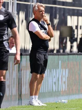 10.08.2024, Fussball, Herren, 2. Bundesliga, Saison 2024 2025, SV 07 Elversberg - 1. FC Köln, Trainer Horst Steffen (SV 07 Elversberg) Elversberg Ursapharm-Arena an der Kaiserlinde Saarland Deutschland (DE)