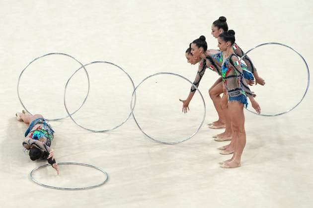 Sport Themen der Woche KW32 Sport Bilder des Tages TeamItaly during the group all-around final at 2024 Olympics, Saturday, August 10, 2024, in Paris, France.  Copyright: xGianxMattiaxD Alberto LaPressex