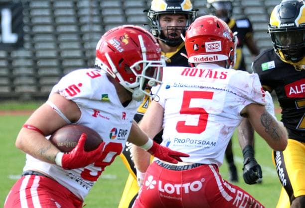 American Football GFL Berlin Adler - Potsdam Royals 10.08.2024 v. l. 9 Heiko Bals (Potsdam Royals) Copyright: xmix1pressx
