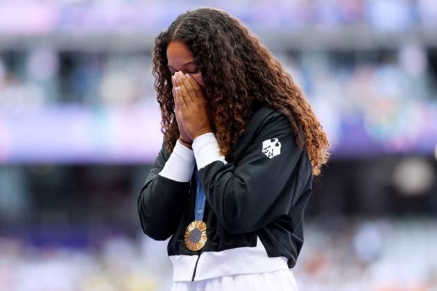 OGUNLEYE Yemisi Team GER Olympiasiegerin 9.Tag Leichtathletik Kugelstossen Siegerehrung Paris Olympische Spiele 2024 10. 08. 2024 Paris Copyright: xLacixPerenyix