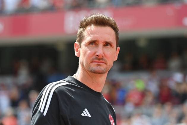 Miroslav KLOSE (Trainer Nuernberg), Einzelbild,angeschnittenes Einzelmotiv,Portraet,Portrait,Porträt. Fussball 2.Bundesliga 1.FC Nuernberg - FC Schalke 04 3-1 2.Spieltag am 10.08.2023 Max Morlock Stadion Nuernberg, Saison 2024 25.