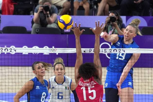 Italy s Sarah Luisa Fahr during Women s Volleyball Final match between Italy and United States at the 2024 Summer Olympics, Sunday, August 11, 2024 in Paris, France.  Copyright: xSpada LaPressex