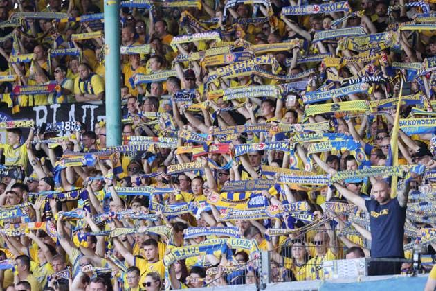 Eintracht BS vs 1. FC Magdeburg Braunschweig, 11.08.2024, Fußball, Saison 23 24, 2. Bundesliga, 2. Spieltag, Eintracht Braunschweig vs 1. FC Magdeburg, Bild zeigt: Fans der Eintracht in der Südkurve Braunschweig