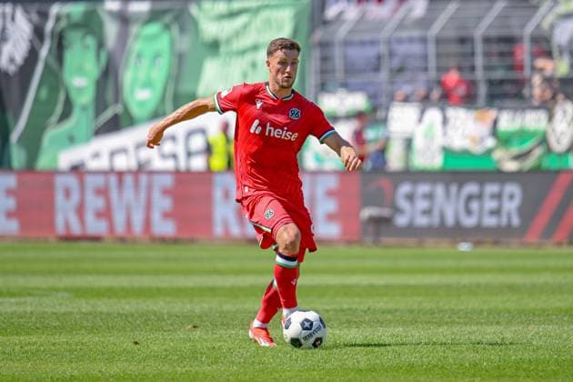 11.08.2024, Fussball, 2. Bundesliga, 2. Spieltag Saison 2024 2025, Preußen Münster - Hannover 96, Enzo Leopold (Hannover 96), xRHR-FOTO TKx