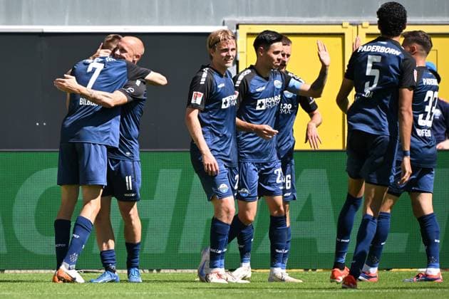 Paderborn, Home Deluxe Arena, 11.08.24, GER, Herren, 2.Bundesliga, Saison 2024-2025, SC Paderborn 07 - SV Darmstadt 98 Bild: Filip BILBIJA (Paderborn) jubelt nach seinem Tor zum 2:1 Only for editorial use! DFL regulations prohibit any use of photographs as image sequences and or quasi-video. NRW Deutschland