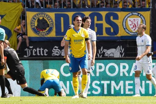 Rayan Philippe (Eintracht Braunschweig,9) - 2. Fußball Bundesliga Saison 2024-2025 Eintracht Braunschweig vs. 1. FC Magdeburg im Eintracht Stadion in Braunschweig - Aktion,Fußball,Mann,Männer,Deutschland,11.08.2024