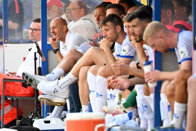 Paderborn, Home Deluxe Arena, 11.08.24, GER, Herren, 2.Bundesliga, Saison 2024-2025, SC Paderborn 07 - SV Darmstadt 98 Bild: Trainer Torsten LIEBERKNECHT (Darmstadt) Only for editorial use! DFL regulations prohibit any use of photographs as image sequences and or quasi-video. NRW Deutschland