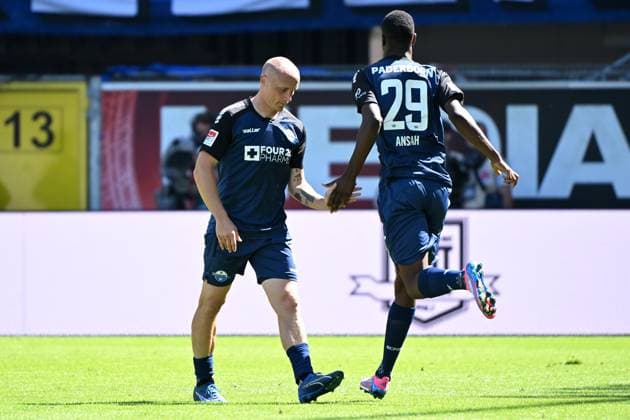 Paderborn, Home Deluxe Arena, 11.08.24, GER, Herren, 2.Bundesliga, Saison 2024-2025, SC Paderborn 07 - SV Darmstadt 98 Bild: v.li. Sven MICHEL (Paderborn) und Ilyas ANSAH (Paderborn) Only for editorial use! DFL regulations prohibit any use of photographs as image sequences and or quasi-video. NRW Deutschland