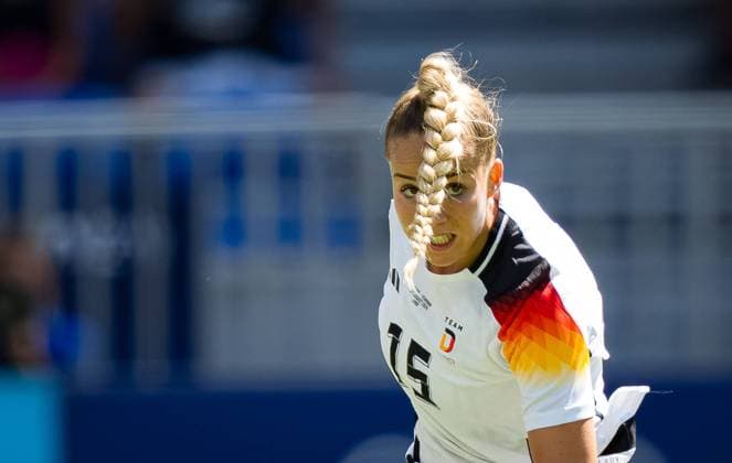 Sport Themen der Woche KW32 Giulia Gwinn, DFB Frauen 15 at the women Olympic Bronze Medal match GERMANY - SPAIN 1-0 at Stade de Lyon in Lyon at Aug 9, 2024 in Lyon, France. Season 2024 2025