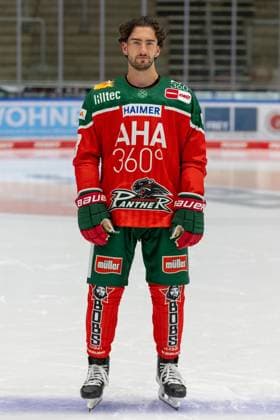Leon van der Linde 43 (Augsburger Panther), Mannschafts und Portraitbilder, Augsburger Panther, Saison 2024 2025, Eishockey, Penny-DEL, 12.08.2024 Augsburg Bayern Deutschland
