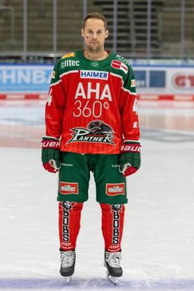 Nolan Zajac 44 (Augsburger Panther), Mannschafts und Portraitbilder, Augsburger Panther, Saison 2024 2025, Eishockey, Penny-DEL, 12.08.2024 Augsburg Bayern Deutschland