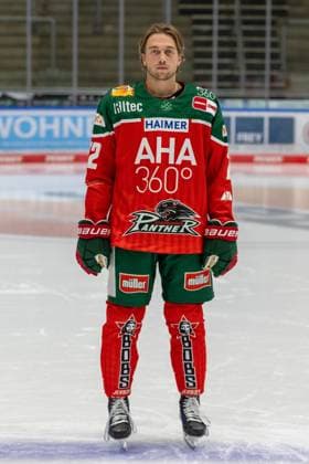 Riley McCourt 72 a58 (Augsburger Panther), Mannschafts und Portraitbilder, Augsburger Panther, Saison 2024 2025, Eishockey, Penny-DEL, 12.08.2024 Augsburg Bayern Deutschland