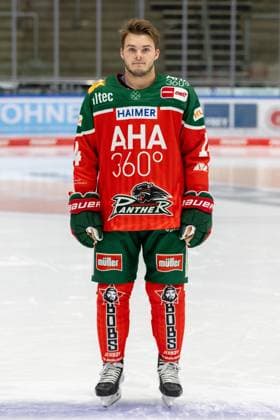 D.J. Busdeker 14 (Augsburger Panther), Mannschafts und Portraitbilder, Augsburger Panther, Saison 2024 2025, Eishockey, Penny-DEL, 12.08.2024 Augsburg Bayern Deutschland
