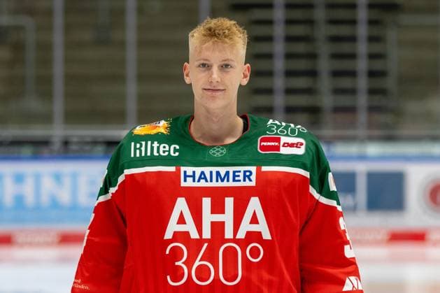 Konrad Fiedler 34 (Augsburger Panther), Mannschafts und Portraitbilder, Augsburger Panther, Saison 2024 2025, Eishockey, Penny-DEL, 12.08.2024 Augsburg Bayern Deutschland