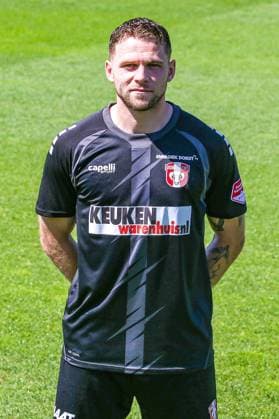 DORDRECHT, 12-08-2024, M-Scores Stadion, Dutch first division Football, season 2024 2025, Photocall FC Dordrecht,Liam Bossin goalKeeper of FC Dordrecht Photocall FC Dordrecht  x26026811x Copyright: