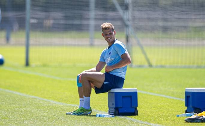 Fussball, Herren, Saison 2024 25, 2. Bundesliga, Hertha BSC, Training, Florian Niederlechner (Hertha BSC), 13.08. 2024,