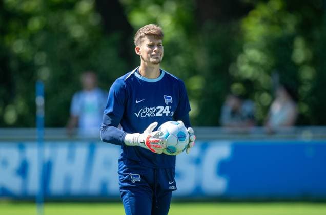 Fussball, Herren, Saison 2024 25, 2. Bundesliga, Hertha BSC, Training, Torhüter Dennis Smarsch (Hertha BSC), 13.08. 2024,