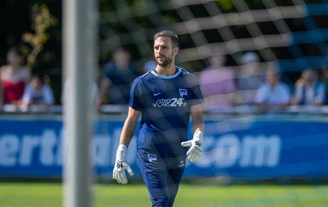 Fussball, Herren, Saison 2024 25, 2. Bundesliga, Hertha BSC, Training, Torhüter Marius Gersbeck (Hertha BSC), 13.08. 2024,