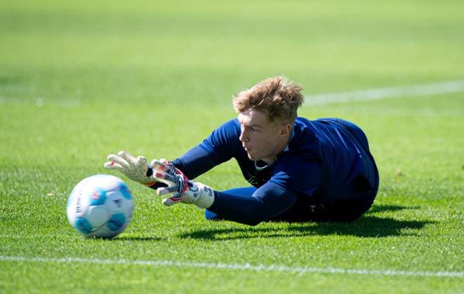 Fussball, Herren, Saison 2024 25, 2. Bundesliga, Hertha BSC, Training, Torhüter Tim Goller (Hertha BSC), 13.08. 2024,