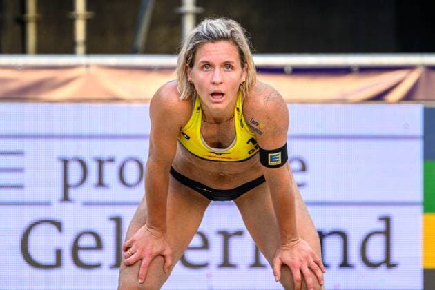 Sport Bilder des Tages European Championships Beach-Volleyball, 13.08.2024, Arnhem Laura Ludwig (GER); European Championships Beach-Volleyball, Arnhem am 13.08.2024 *** European Championships Beach Volleyball, 13 08 2024, Arnhem Laura Ludwig GER European Championships Beach Volleyball, Arnhem on 13 08 2024 Copyright: xBEAUTIFULxSPORTS PeterxWeberx