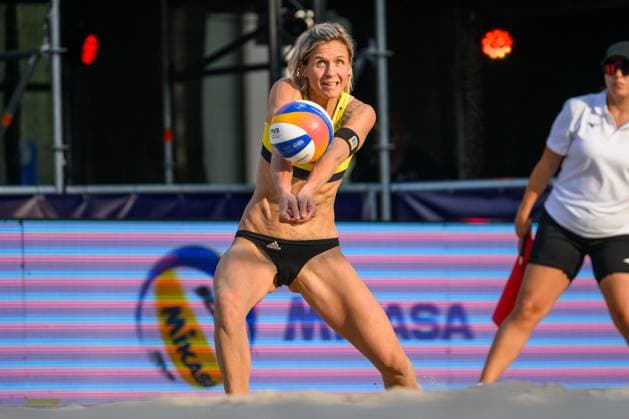 European Championships Beach-Volleyball, 13.08.2024, Arnhem Laura Ludwig (GER); European Championships Beach-Volleyball, Arnhem am 13.08.2024 Copyright: xBEAUTIFULxSPORTS PeterxWeberx