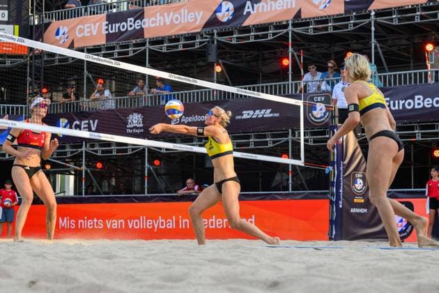 European Championships Beach-Volleyball, 13.08.2024, Arnhem Louisa Lippmann (GER); European Championships Beach-Volleyball, Arnhem am 13.08.2024 Copyright: xBEAUTIFULxSPORTS PeterxWeberx