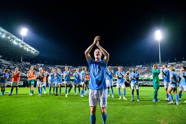 Sport Bilder des Tages 240813 Nils Zätterström of Malmö FF celebrates after the UEFA Champions League football match between PAOK and Malmö FF on August 13, 2024 in Thessaloniki. Photo: Mathilda Ahlberg BILDBYRAN kod MA MA0703 fotboll football soccer fotball champions league paok malmö ff bbeng bbauto jubel Copyright: MATHILDAxAHLBERG BB240813MA099