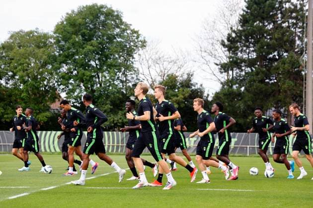 Cercle Brugge v Molde - UEFA Europa League - media activities BRUGGE, BELGIUM - AUGUST 14 : Illustration picture pictured during a training session prior the UEFA Europa League third qualifying round 2nd leg match between Cercle Brugge and Molde on August 14, 2024 in Brugge, Belgium, 14 08 2024 Brugge Belgium  Copyright: xJanxDexMeuleneirx