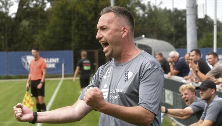 RECORD DATE NOT STATED U19 Nachwuchsliga. ** NUR FÜR REDAKTIONELLE ZWECKE ** EDITORIAL USE ONLY **<p>Jugendfußball, in der DFB-Nachwuchsliga spielt der VfL Bochum U19 (blau) am Mittwoch, dem 14.08.2024 gegen Eintracht Braunschweig (gelb) im Nachwuchsleistungszentrum an der Hiltroper Straße in Bochum. Trainer David Siebers. Deutschland NW Bochum Copyright: GeroxHelm
