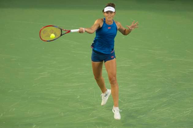 August 14, 2024, Mason, Oh, USA: 2024 Cincinnati Open Tennis, 2024 08 14 - Varvara Gracheva hits a ball against opponent Iga Swiatek. ZUMAPress Mason USA - ZUMAn24_ 20240814_zaf_n24_188 Copyright: xWallyxNellx