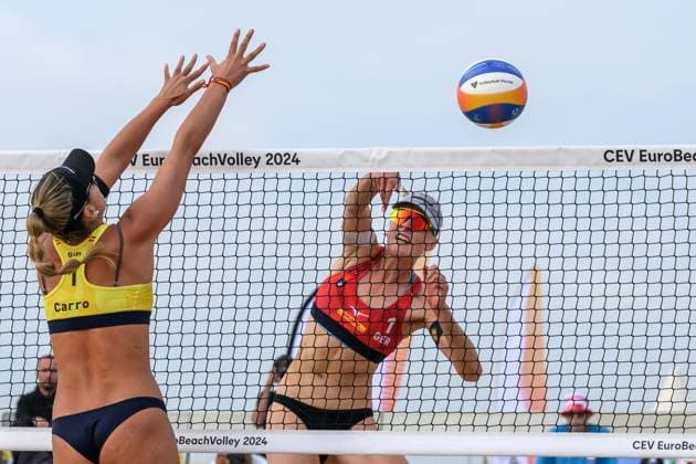 European Championships Beach-Volleyball, 14.08.2024, Arnhem Hanna-Marie Schieder (GER); European Championships Beach-Volleyball, Arnhem am 14.08.2024 Copyright: xBEAUTIFULxSPORTS PeterxWeberx