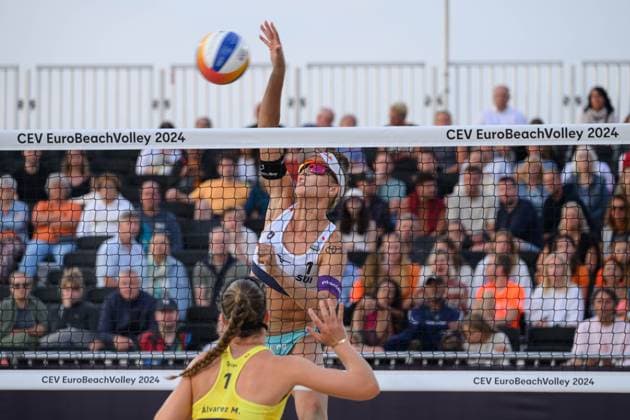 European Championships Beach-Volleyball, 14.08.2024, Arnhem Anouk Verge-Depre (SUI); European Championships Beach-Volleyball, Arnhem am 14.08.2024 Copyright: xBEAUTIFULxSPORTS PeterxWeberx