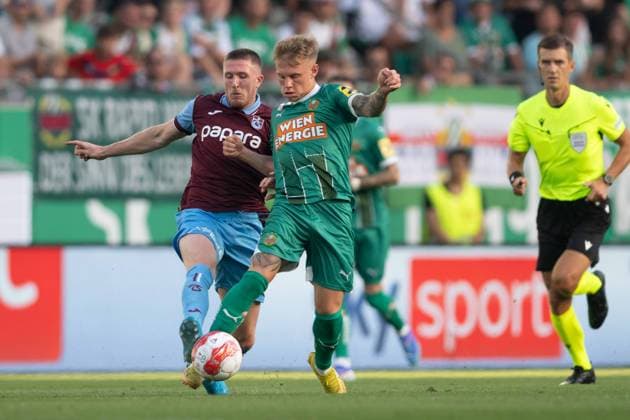 Jonas Auer during UEFA Europa league Quali match, SK Rapid Wien - Trabzonspor, 15. august 2024 Copyright: xMICHALxFAJT,ZOSPORTU.SKx DSC_1368