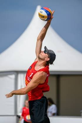 European Championships Beach-Volleyball, 15.08.2024, Den Haag Paul Henning; European Championships Beach-Volleyball, Den Haag am 15.08.2024 Copyright: xBEAUTIFULxSPORTS PeterxWeberx