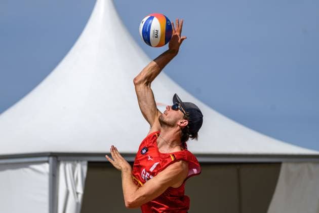 European Championships Beach-Volleyball, 15.08.2024, Den Haag Paul Henning; European Championships Beach-Volleyball, Den Haag am 15.08.2024 Copyright: xBEAUTIFULxSPORTS PeterxWeberx
