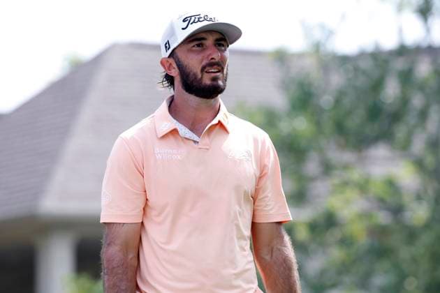 MEMPHIS, TN - AUGUST 15: Max Homa during the first round of the FedEx St. Jude Championship, August 15, 2024 at TPC Southwind in Memphis, Tennessee. (Photo by Matthew Maxey Icon Sportswire) GOLF: AUG 15 PGA, Golf Herren FedExCup Playoffs - FedEx St. Jude Championship EDITORIAL USE ONLY Icon24081546