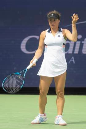 August 15, 2024, Mason, Oh, USA: 2024 Cincinnati Open Tennis, 2024 08 15 - Yulia Putintseva expresses frustration while playing against opponent Coco Gauff. ZUMAPress Mason USA - ZUMAn24_ 20240815_zaf_n24_106 Copyright: xWallyxNellx