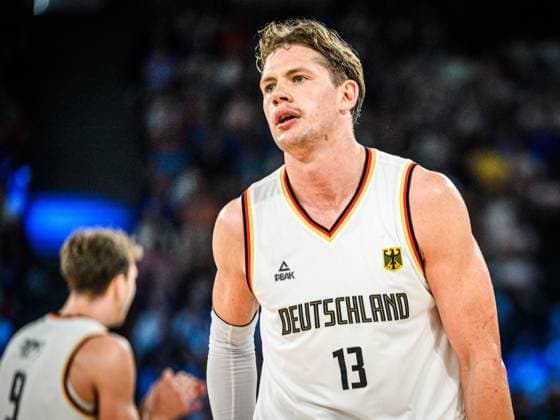 Moritz Wagner (Germany) Looks on during the Men™s Basketball Bronze Medal match between Germany and Serbia on Day 15 of the Olympic Games, Olympische Spiele, Olympia, OS Paris 2024 at Bercy Arena on August 10, 2024 in Paris, France.