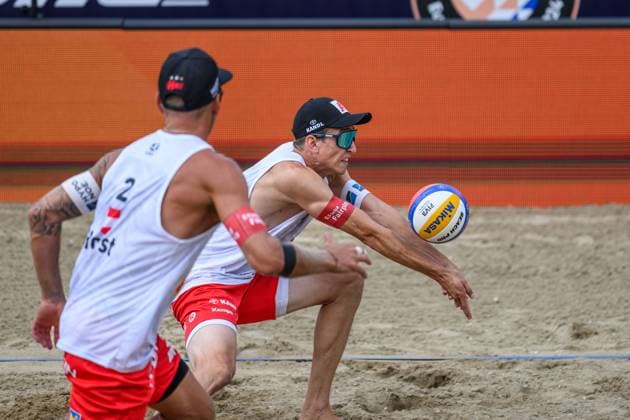 European Championships Beach-Volleyball, 16.08.2024, Den Haag Julian Hörl; European Championships Beach-Volleyball, Den Haag am 16.08.2024 Copyright: xBEAUTIFULxSPORTS PeterxWeberx