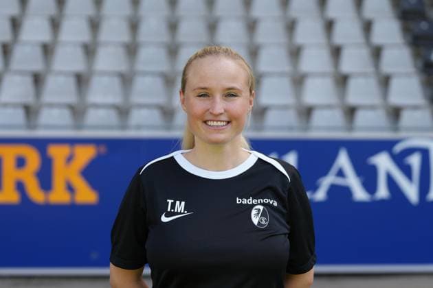 Theresa Merk (SC Freiburg, Trainerin) Media Day in der Saison 2024 2025 bei den SC Freiburg Frauen Copyright: xArnexAmbergx