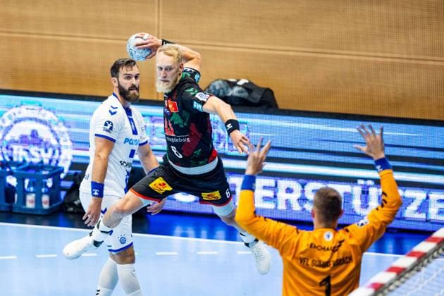 Sport Themen der Woche KW33 Sport Bilder des Tages 16.08.2024, GER, Handball, 1.Bl, Maenner, Saison 24 25, 2.Wartburg-Cup, SC Magdeburg VfL Gummersbach Matthias Musche (SC Magdeburg) Das Handball-Highlight des Sommers in Eisenach, der dreitägige Wartburg Cup mit dem SC Magdeburg, VfL Gummersbach, Skanderborg AGF Handbold und dem ThSV Eisenach. 99817 Eisenach Werner-Assmann-Halle Am Sportp Thueringen Deutschland *** 16 08 2024, GER, Handball, 1 Bl, Maenner, Saison 24 25, 2 Wartburg Cup, SC Magdeburg VfL Gummersbach Matthias Musche SC Magdeburg The handball highlight of the summer in Eisenach, the three-day Wartburg Cup with SC Magdeburg, VfL Gummersbach, Skanderborg AGF Handbold and ThSV Eisenach 99817 Eisenach Werner Assmann Halle Am Sportp Thueringen Germany